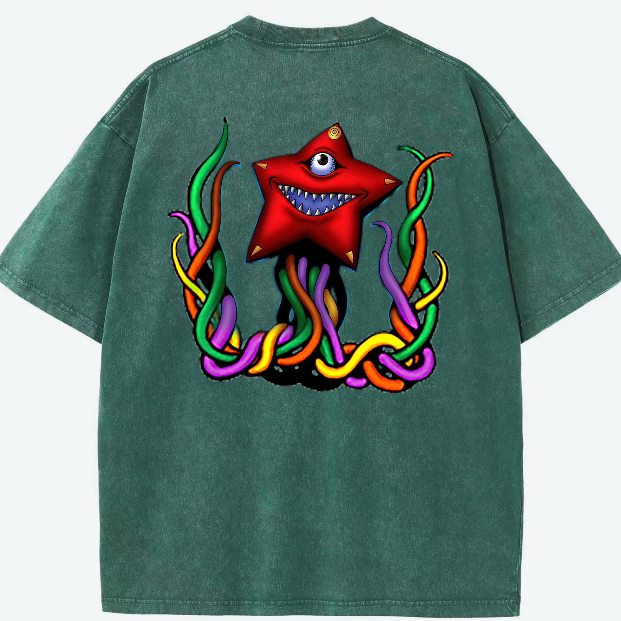 （画像用） 遊☆戯☆王 Yu-Gi-Oh! 綿100% ヴィンテージ風 半袖Tシャツ（背面プリント）